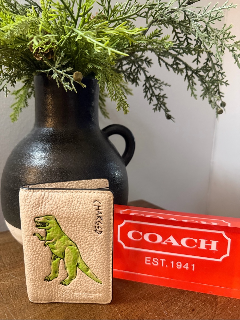 Coach Rexy Sketchprint Card Case